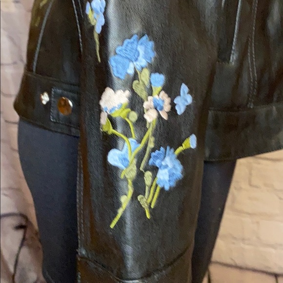 Faux leather embroidered rockstar jacket - Picture 10 of 13